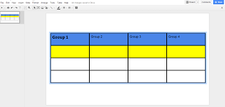 If you have used tables in google docs, then to insert a table go to the table menu, select insert table then decide how many rows and columns you want. Practical Ed Tech Tip Of The Week Formatting Tables In Google Docs Slides