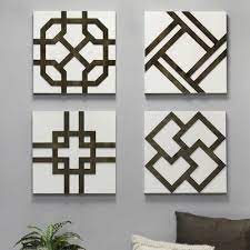 Gracie Oaks 4 Piece Wall Decor Set Wood Accent Wall Accent Wall Decor Wall Decor Set
