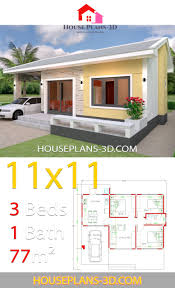 Maybe you would like to learn more about one of these? Simple House Design Plans 11x11 With 3 Bedrooms House Plans 3d Simple House Design Simple House House Design