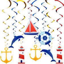 See more ideas about nautical birthday, nautical birthday party, nautical themed party. Willbond 20 Pieces Nautical Hanging Swirl Cruise Ship Anchor Hanging Nautical Sailor Theme Party Decorations For Birthday Baby Shower Bachelorette Party Supplies Buy Online In Bahamas At Bahamas Desertcart Com Productid 206534338