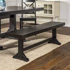 Set this dining table in your kitchen or dining room for an instant refresh to your home. Walker Edison Furniture Company 3 Person Modern Farmhouse Wood Armless Dining Bench Kitchen Read More At Th Black Dining Bench Dining Bench Wood Dining Bench