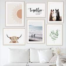 Set Of 6 Printable Wall Art Living Room Decor Coastal Wall Art Surfing Printable Decor Horse Wall Gallery Wall Living Room Horse Wall Art Wall Printables