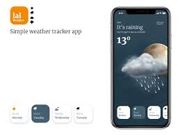 Weather Tracker App App Simple Weather App Design