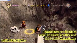 Even thought a few minikits and treasures can be discovered through the story mode of the game, most of them. Lego Lord Of The Rings Red Brick Locations For Stud Multipliers Htg Youtube