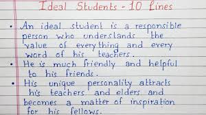 The first and most important thing that a student needs to feel motivated is a sense of success. Write 10 Lines On Ideal Students 10 Line Essay English Youtube