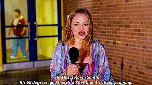 Even after plastics finally beak up and find themselves in different directions, karen remains the same and her appearance hasn't changed. Karen Mean Girls Quotes Raining Quotesgram