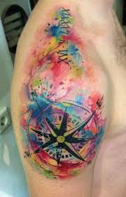 Others like covering an entire body part with multiple tattoos. Watercolor Compass Arm Tattoo Amazing Tattoo Ideas