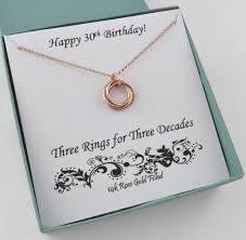 Classic composable bracelet, happy birthday pendant. 30th Birthday For Her Rose Gold Necklace 30th Birthday Gift Etsy 30th Anniversary Gifts 30th Birthday Gifts Birthday Gifts For Women