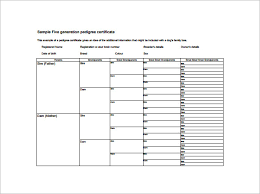 Five Generation Family Tree Template 11 Free Word Excel