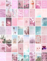 You will receive 50 or 100 4x6 . 60 Images Pink Aesthetic Collage Kit Soft Pink Dorm Room Etsy Pink Aesthetic Aesthetic Collage Pastel Pink Aesthetic