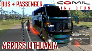 Ets 2 Bus Mod An Overnight Passenger Trip Across Lithuania In 2020 Passenger Bus Overnight