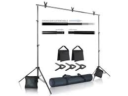 Julius Studio Photo Video Studio 10 Ft Wide Cross Bar 7 4 Ft Tall Background Stand Backdrop Support System Kit With Carry Bag Photography Studio Jsag283 Newegg Com