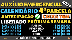 Divulgação) o calendário de saques também foi antecipado. Auxilio Emergencial 4 Parcela Comprar Barra De Ouro