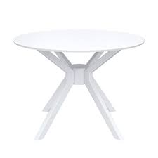 Are you waiting for someone? Round White Dining Table Seats 4 Karie Ebay