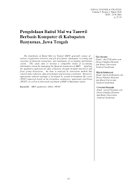 Pengertian bmt baitul mal wa tamwil (bmt) terdiri dari dua istilah, yaitu baitul mal dan baitut tamwil. Pdf Pengelolaan Baitul Mal Wa Tamwil Berbasis Komputer Di Kabupaten Banyumas Jawa Tengah