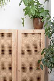 Radiator covers are a great way to add some character to your internal space, provide a surface for small homewares and cover up any out of date plumbing fixtures without the need to replace or repaint. Diy Cane Cabinet Ikea Hack Burkatron