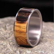 Jack Daniels Barrel Wood Titanium Wedding Band Or By Holzringshop Jack Daniels Barrel Titanium Wedding Band Barrel Rings
