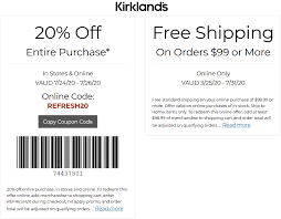 $1 off target coupon for body wash and a $5 off $15 target personal care purchase). March 2021 20 Off Today At Kirklands Or Online Via Promo Code Refresh20 Kirklands Coupon Promo Code The Coupons App