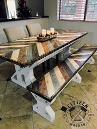Chevron Dining Table Chunky X Style And Standard Base Etsy Diy Dining Room Diy Dining Room Table Wood Pallet Furniture