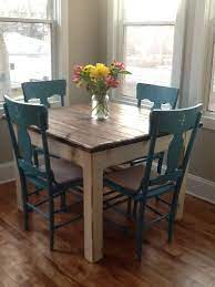 Rated 4 out of 5 stars. Rustic Farmhouse Table Small Kitchen Dining Farm House Etsy Small Dining Room Table Small Kitchen Tables Dining Room Small
