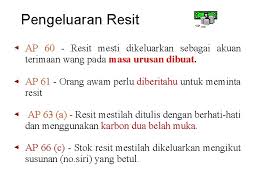 Dapatkan buku resit rasmi daripada pembantu tadbir kewangan. Perakaunan Terimaan Dan Hasil Kerajaan Kandungan Pengenalan Penurunan