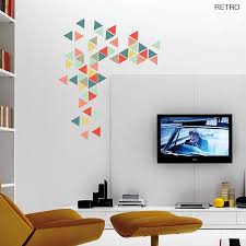 24pcs, 4pcs *13.5cm 4pcs*10cm 4pcs*7.5cm 4pcs*5cm 4pcs*3cm 4pcs2.5cm diy function: Geometric Triangles Vinyl Wall Sticker Set Wall Stickers Wall Decals