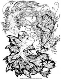 Small fish bowl coloring page. Fishes Coloring Pages For Adults