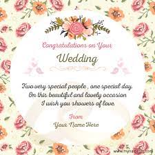 Congratulations on your wedding day! Make Wedding Congratulations Wishes Quotes Card