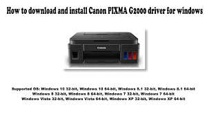 November 28, 2016 by admin. How To Download And Install Canon Pixma G2000 Driver Windows 10 8 1 8 7 Vista Xp Youtube