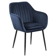 24designs sadie stoel fluweel blauw zwarte metalen poten stoelen eetkamerstoelen blauwe fluwelen stoelen