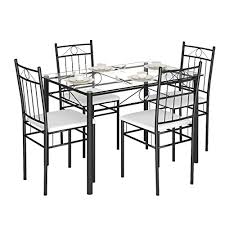 All you need to do is spend a while looking around. Buy Tangkula 5 Piece Dining Table Set Glass Top Metal Dining Set Kitchen Breakfast Furniture Dinning Table With Chairs Online In Kazakhstan B01lq17jim
