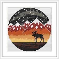 Witchy cross stitch chart pattern magick pagan nerdy downloadable pdf never conjure anything bigger than your head free printable. Mountain Cross Stitch Pattern Easy Counted Cross Stitch Etsy In 2021 Modern Cross Stitch Patterns Cross Stitch Patterns Cross Stitch