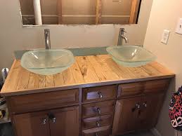 His and her private vanity mirror divide. Vessel Sink Vanity Top