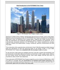 Where is the twin towers jail in california? Brief Introduction To The Petronas Twin Tower Figure Chegg Com