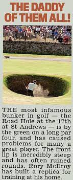 Thatched roof shelters, the red cross of st george on the flags, and that bunker on the 4th hole cut into a huge dune, the uk's tallest and deepest bunker. The Open 2011 The Deepest And Tallest Bunker In Golf Daily Mail Online