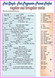 Present Perfect Past Perfect Past Simple Past Continuous Exercises Past Simple Past Continuous Present Perfect Present Perfect Activities For Teens Learn English