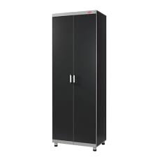 Rubbermaid Fasttrack 28 85 In W X 84 87 In H X 21 In D Garage Tall Freestanding Cabinet In Laminate Black Fg5m1200cslrk The Home Depot Rubbermaid Storage Steel Storage Cabinets Utility Storage Cabinet