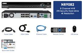 4k Ultra Hd 8 Channel Security Nvr 2tb Hard Drive Poe Records 4k 4 X 1080p At 30fps With Audio Recording