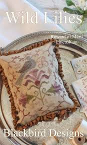 Wild Lilies Chart Blackbird Designs Cross Stitch Cross Stitch Bird Cross Stitch Sampler Patterns