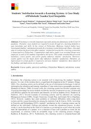 Politeknik tuanku syed sirajuddin (ptss) telah beroperasi di kampus sementaranya di kolej komuniti darulaman pada 16 mei 2003. Pdf Students Satisfaction Towards E Learning System A Case Study Of Politeknik Tuanku Syed Sirajuddin