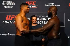 Mcgregor has only fought twice in the ufc since 2018, beating cerrone last year and then losing to poirier. Ufc On Espn 7 Start Time Who Is Fighting Tonight At Overeem Vs Rozenstruik In Washington Mmamania Com