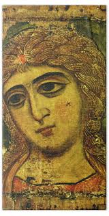 The Angel with Golden Hair, Archangel Gabriel Beach Towel