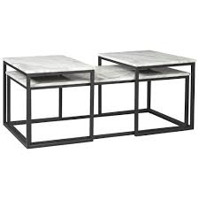 Free shipping over $45 · 5% rewards with club o 3 Piece Metal Frame Occasional Table Set With Marble Top White And Black Overstock 31907272