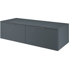 Meuble De Salle De Bains L 120 X H 33 X P 48 Cm Gris Paris 2 Neo Line Salle De Bain Meuble Et Salle