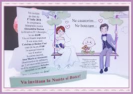 Invitatiile prezentate includ tva si plicul aferent fiecarei invitatii. Modele Invitatii Nunta Si Botez 2 In 1 NuntÄ Blog
