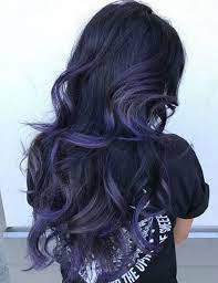 Balayage Violet Sur Cheveux Noirs Balayage Cheveux Noirs Purple Balayage Black Hair Balayage Hair Color For Black Hair
