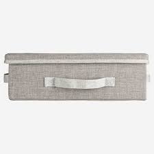 Songmics pouf coffre de rangement banc tabouret pliable tissu gris foncé 76 x 38 x 38 cm lsf47k. Barnabe Boite De Rangement En Tissu Gris 12 5x39x26cm Habitat
