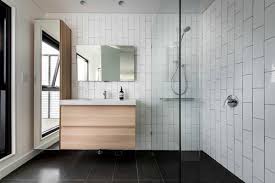 My bathroom is deciently sized at 10x10 and 9.5 the tile is intresting enough the strip is distracting. How To Install Vertical Subway Tile The Handyman S Daughter