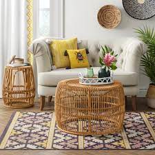 Pyronia Rattan Cage Coffee Table Natural Opalhouse Cage Coffee Table Cage Accent Table Wicker Coffee Table