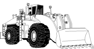 Bagger Ausmalbild Malvorlage Baustelle
